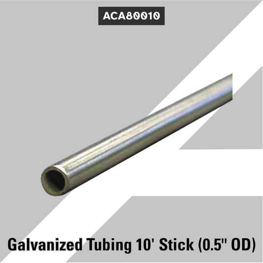 ACA80010 Galvanized Tubing 10' Stick (0.5" OD)