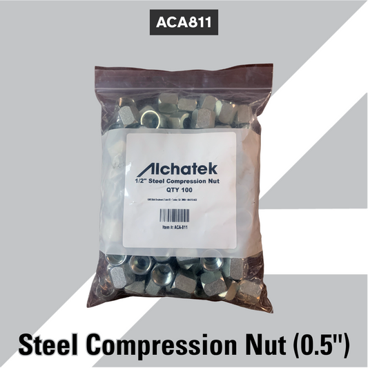 ACA811 Steel Compression Nut (0.5") - 100 ea