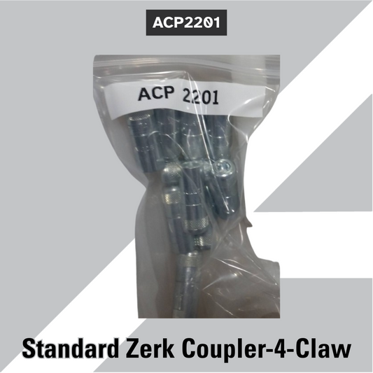ACP2201 Standard Zerk Coupler-4-Claw