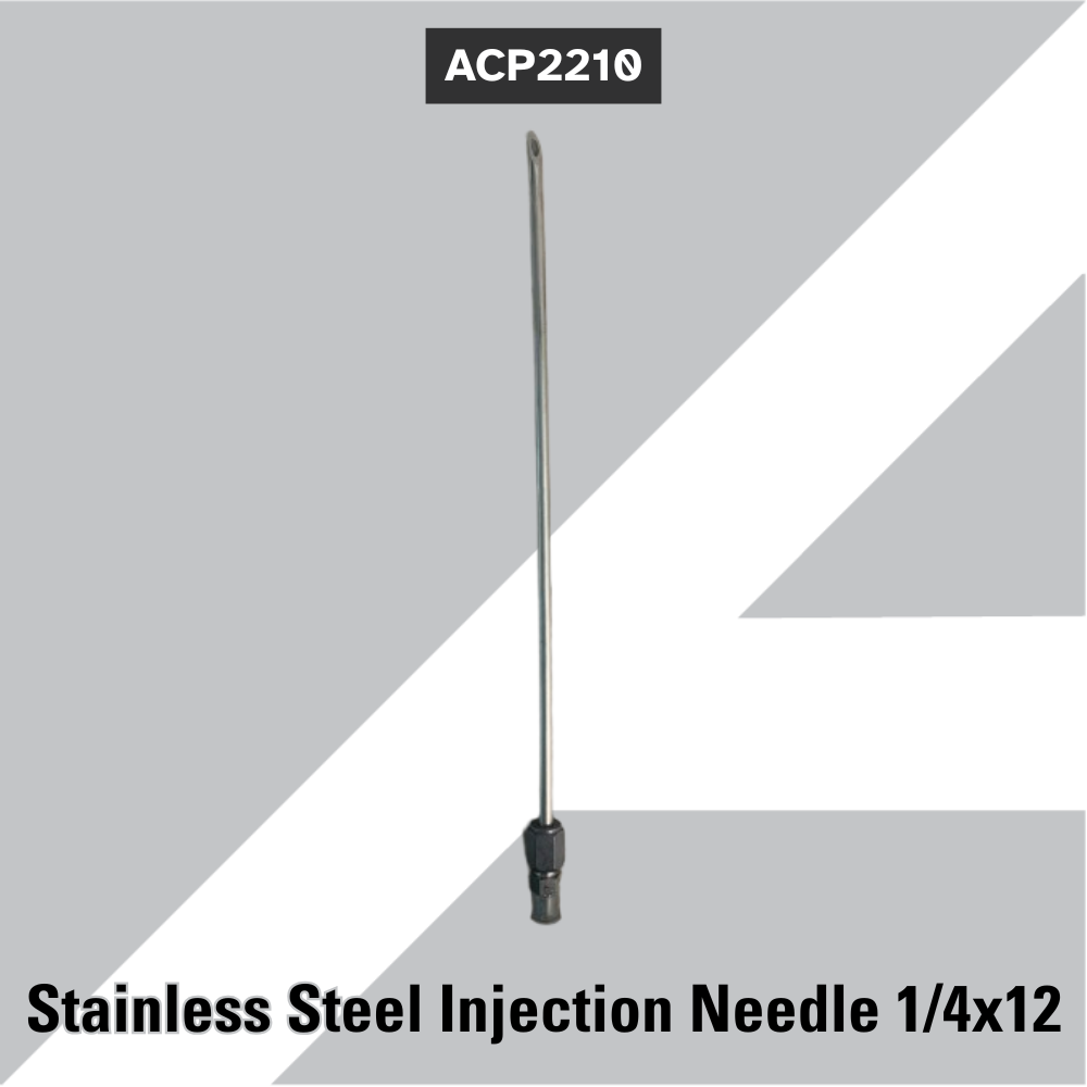 ACP2210 Stainless Steel Injection Needle 1/4 in x 12
