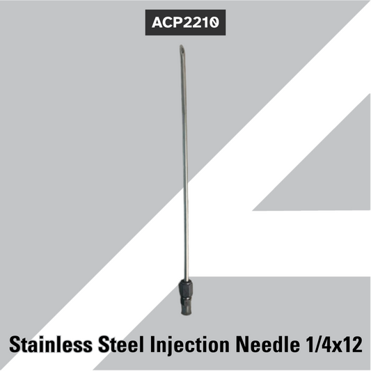 ACP2210 Stainless Steel Injection Needle 1/4 in x 12