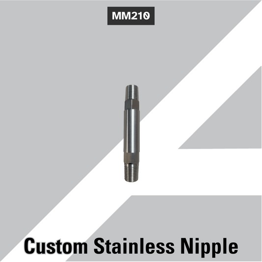 MM210 Custom Stainless Nipple 1/4-18x4 in